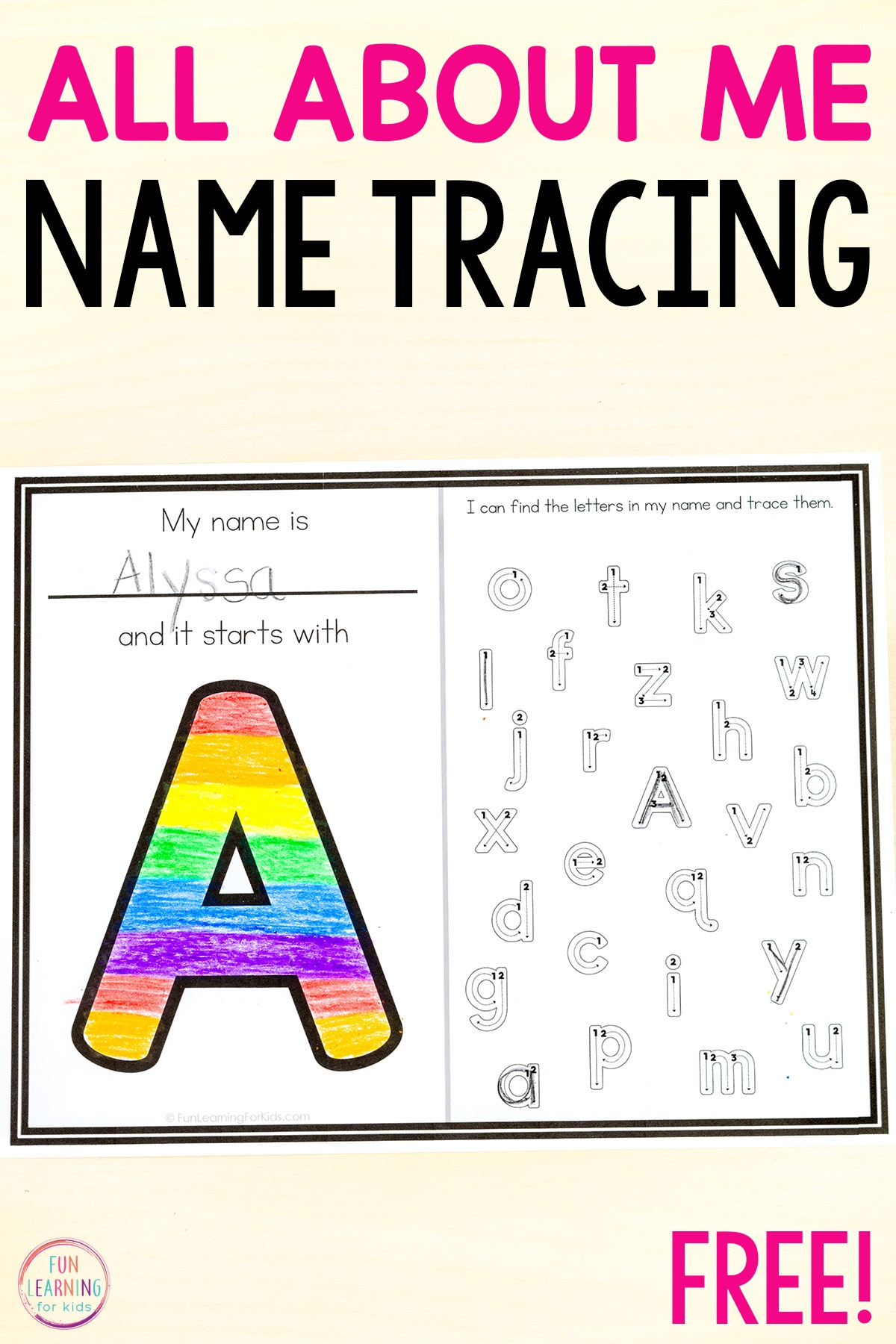 Free Printable Name Tracing Practice