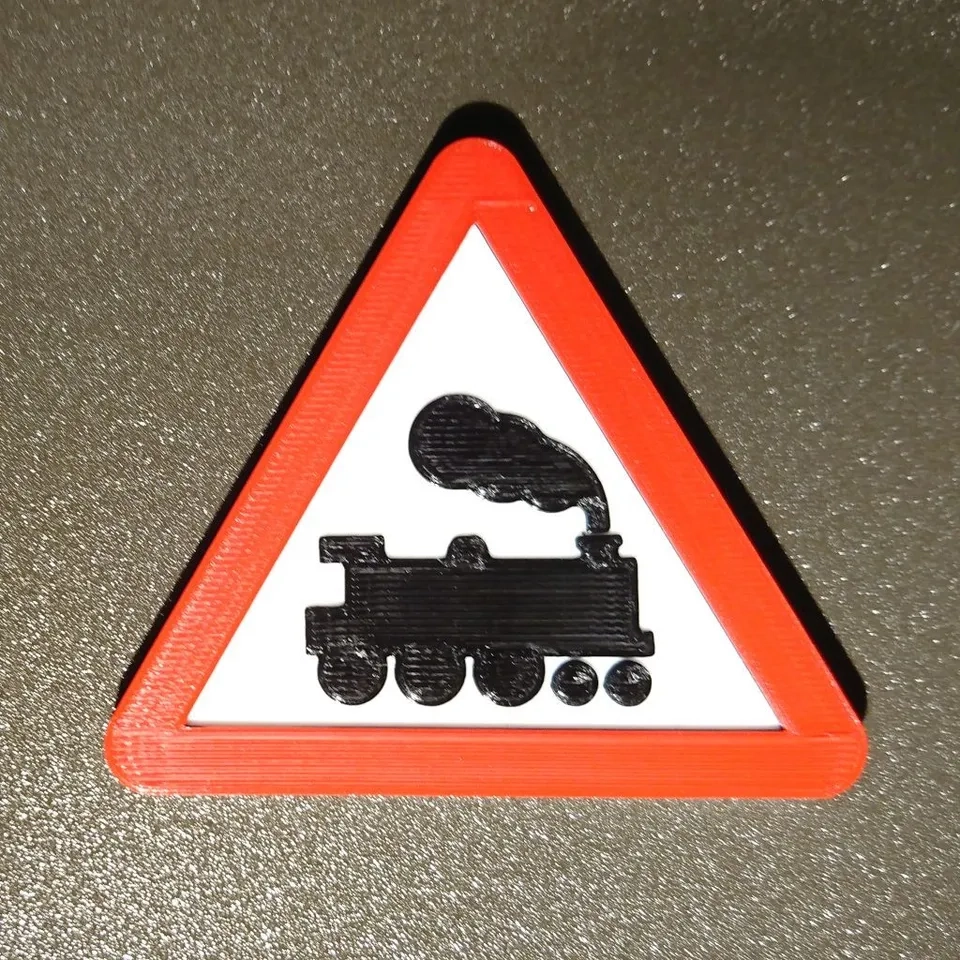 Train Warning Sign UK Level Crossing By MrBunsy Download Free STL Model Printables