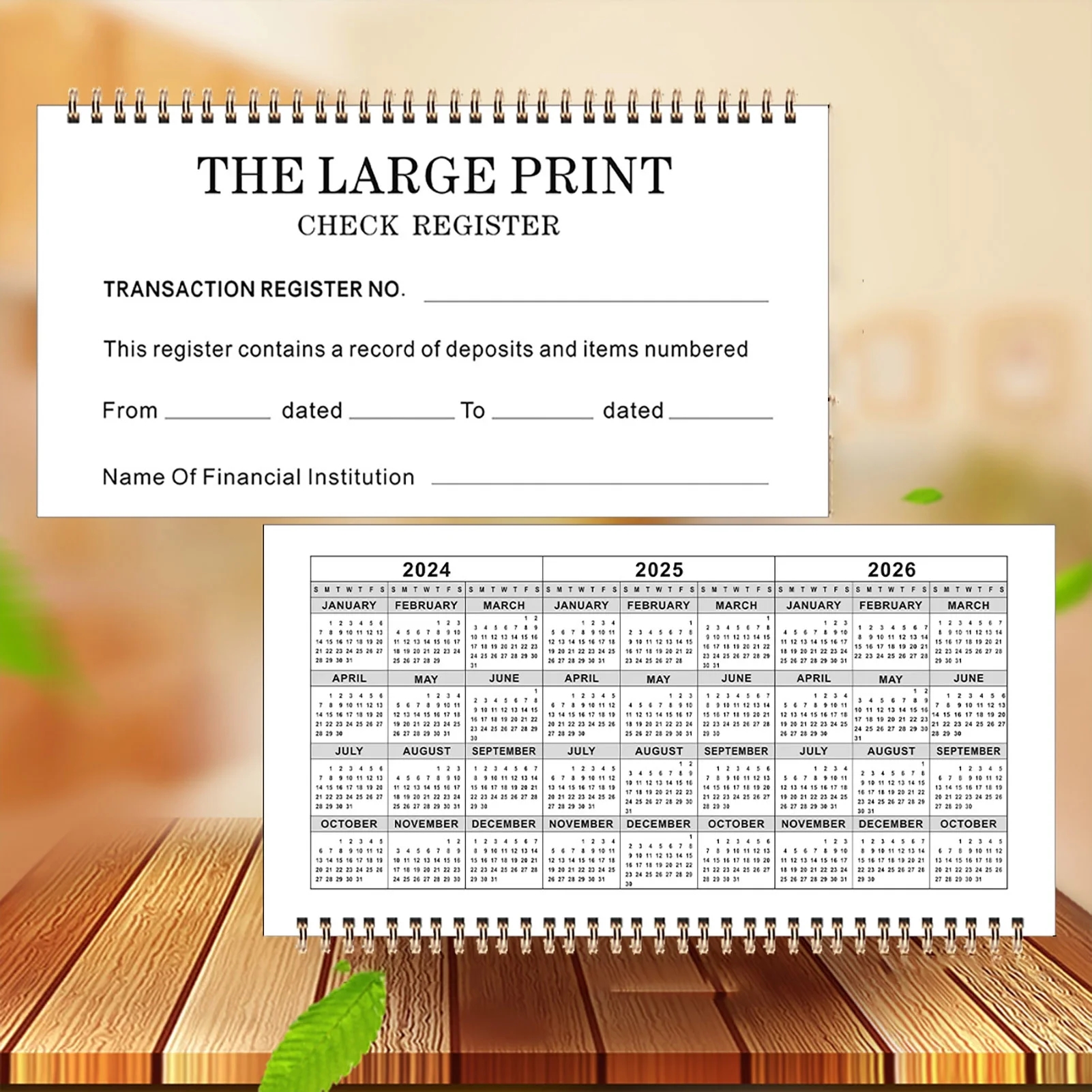 Transaction Register Book Large Print Checks And Check Writing Guides For Easy Money Management Printable Checkbook Register