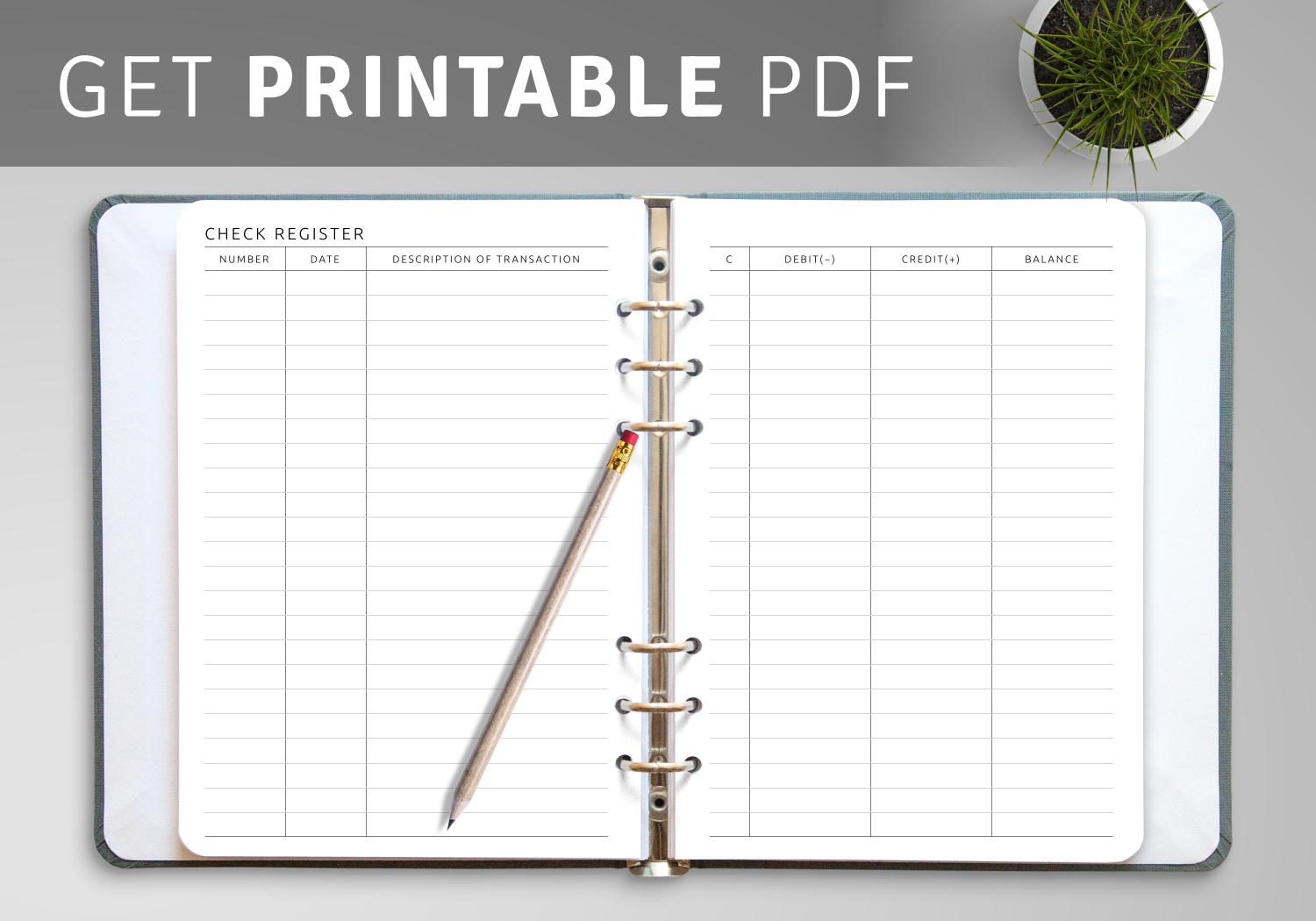 Transaction Registers For Personal Checkbook Large Print Checkbook Ledger Printable Check Register