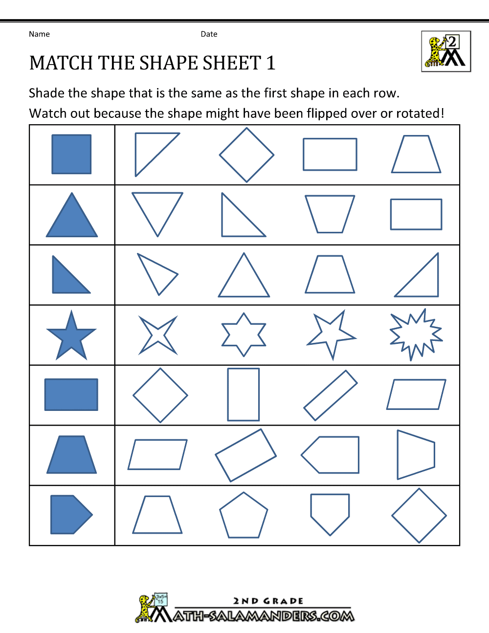 Free Printable Math Sheets For 2nd Grade
