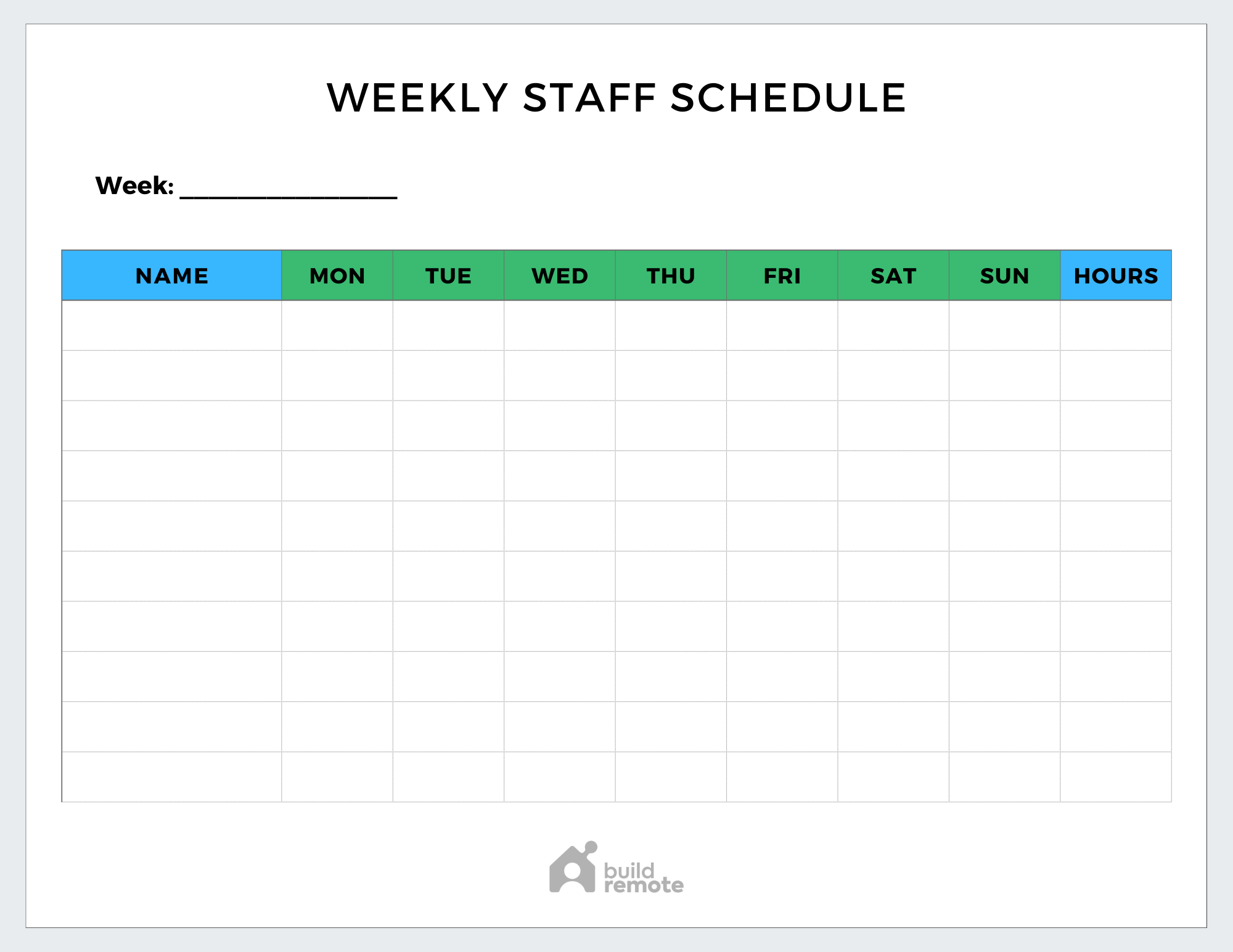 Try These 7 Day Work Week Schedule Examples 10 Templates 