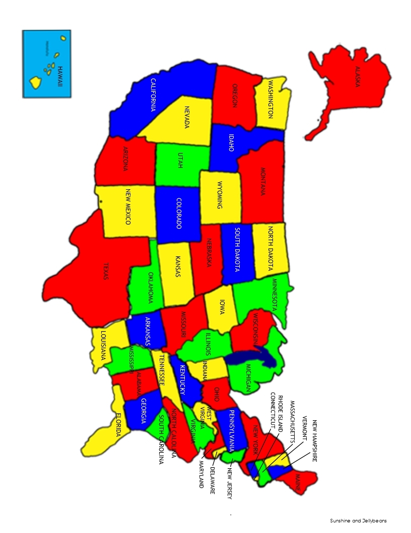 Free Printable Us Map With State Capitals