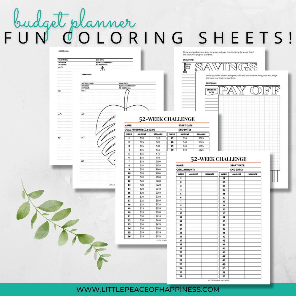 Ultimate Budget Planner Templates To Manage Finances US Letter A4 PRINTABLE Green Nature Little Peace Of Happiness