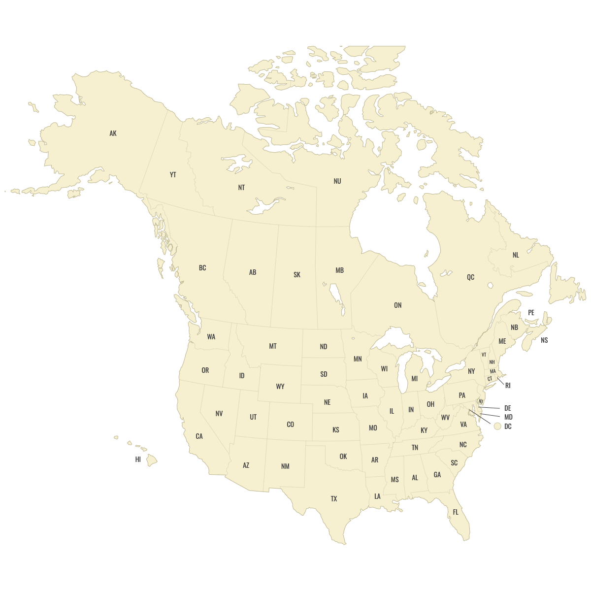 United States And Canada Map Ultimaps