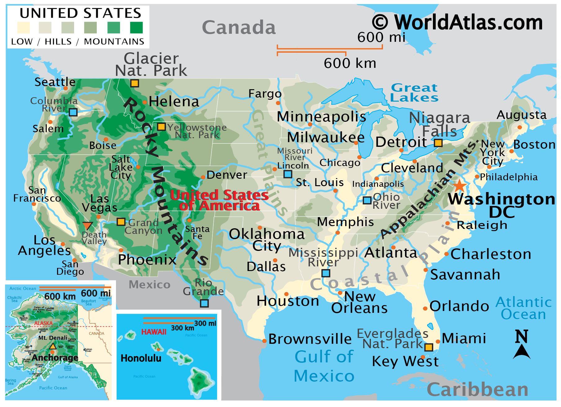 Free Printable Map Of Usa With States Labeled