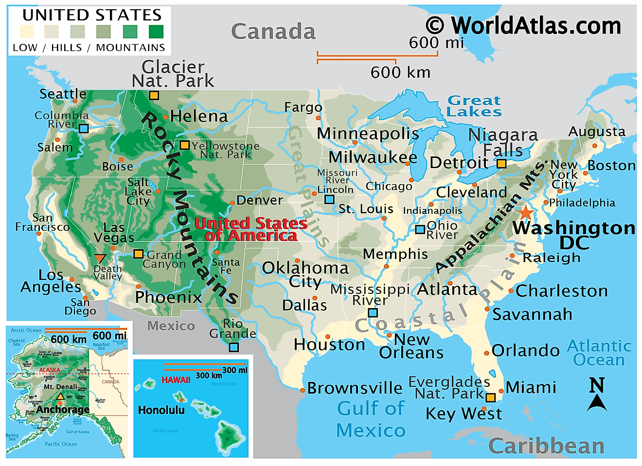 Free Printable Map Of Usa With State Names