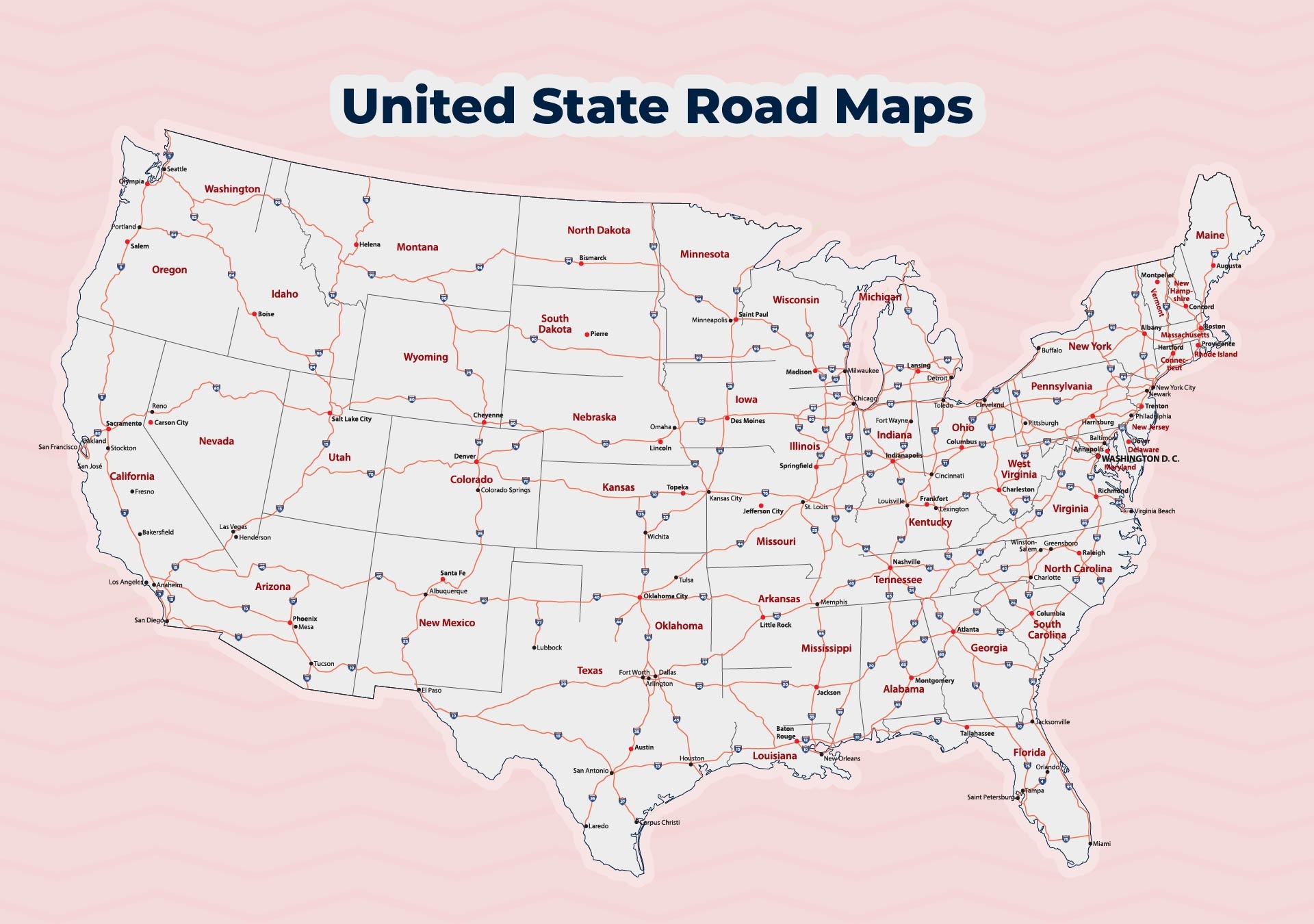 Free Printable Us Map With Cities And States
