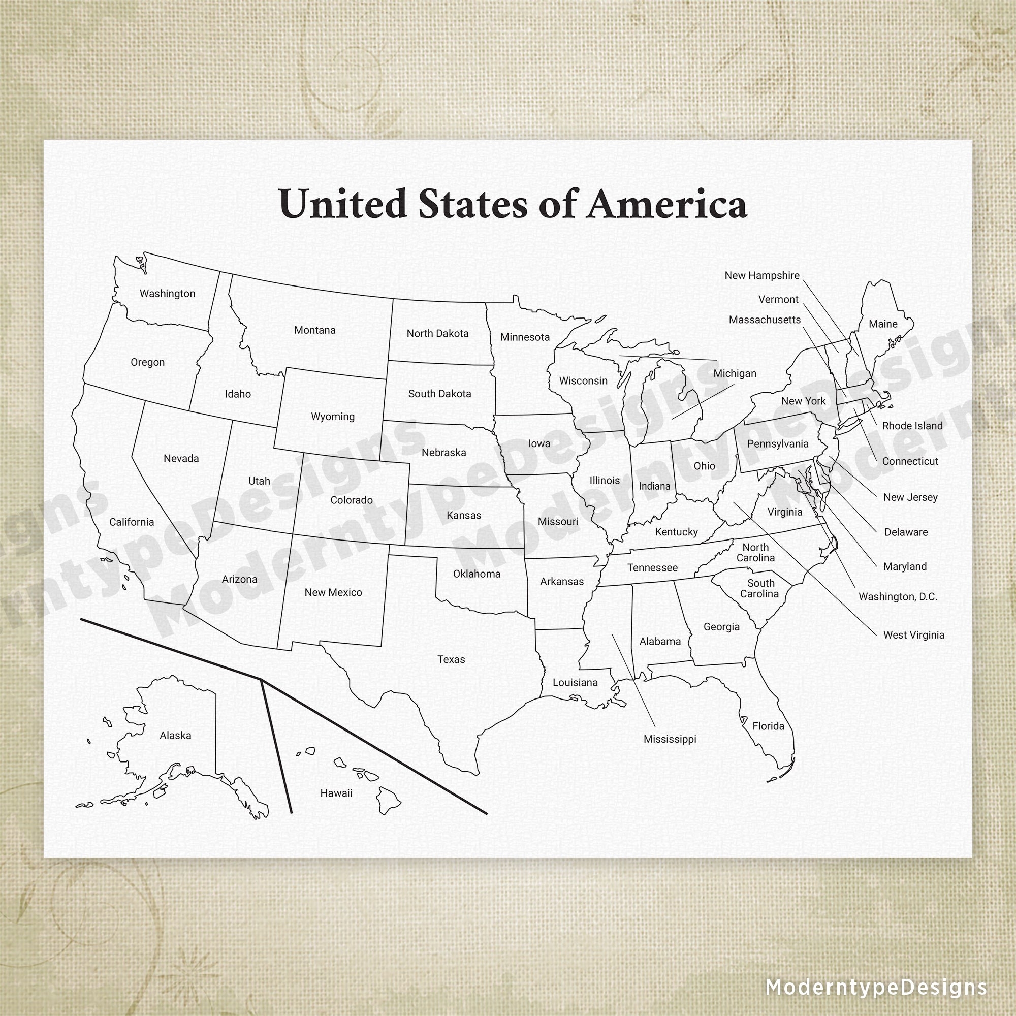 USA Printable Map United States Of America Worksheets Library