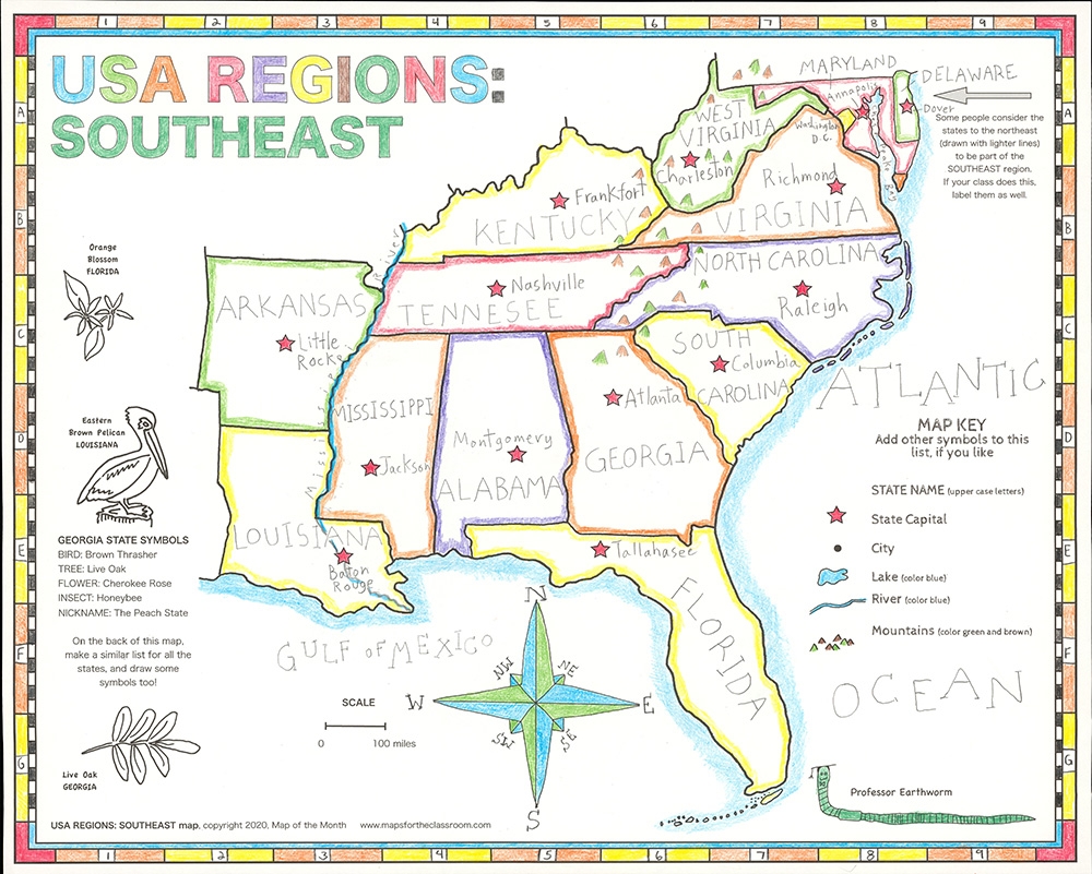 Free Printable Us Map With States Labeled