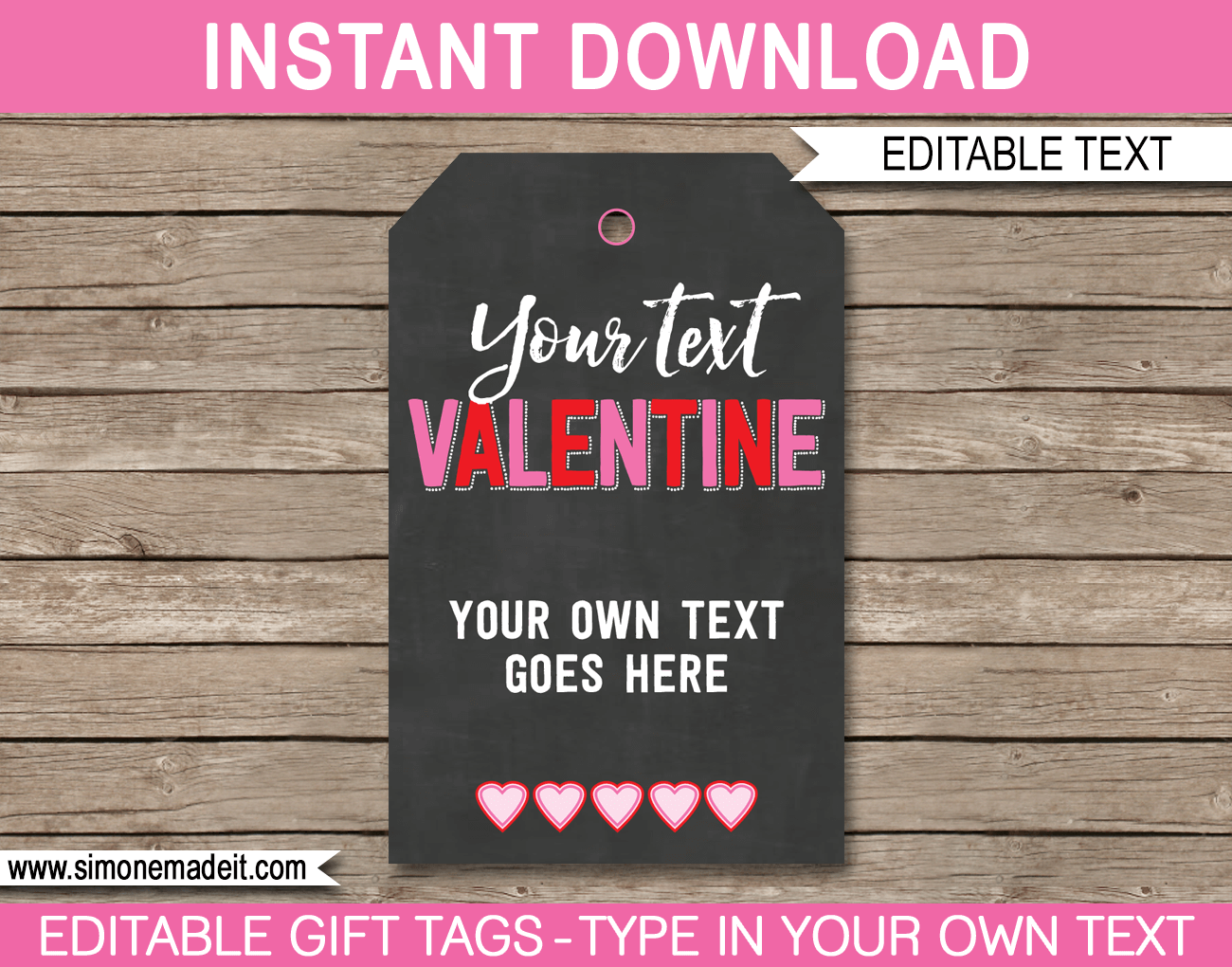 Valentine s Day Gift Tags Template Printable Gift Tags