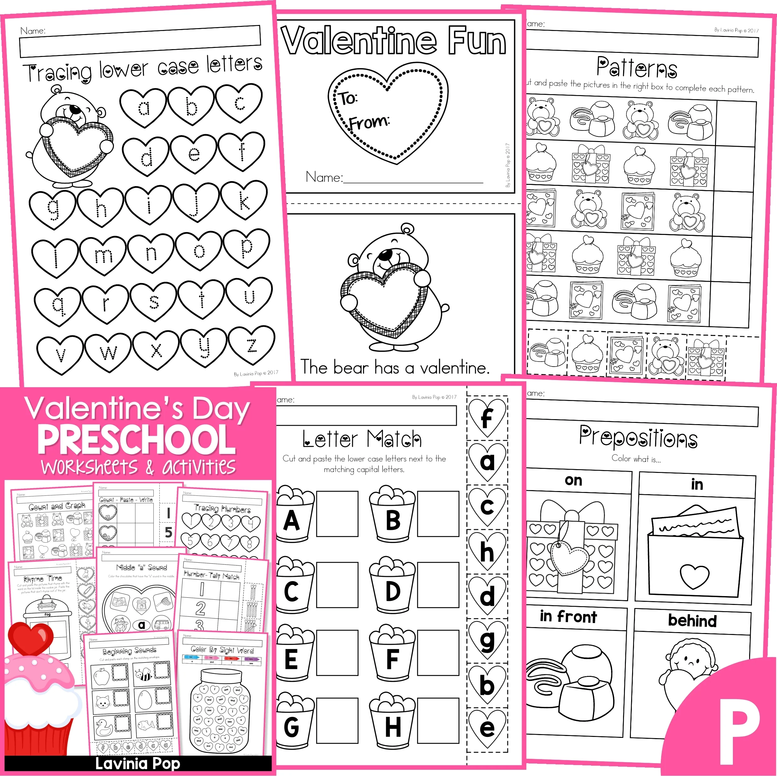 Valentine s Day Preschool Worksheets And Activities No Prep