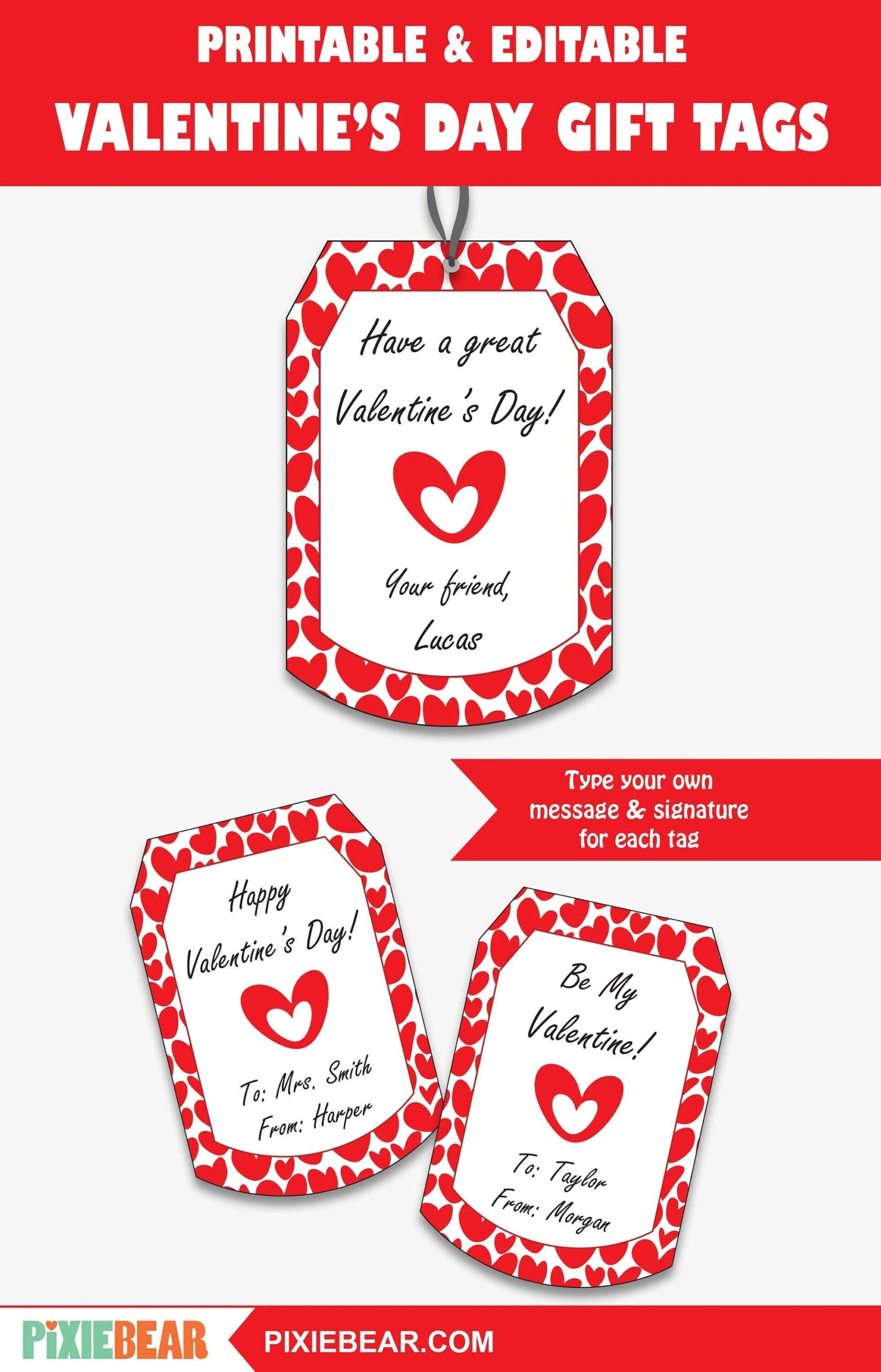 Valentines Tags Printable Free