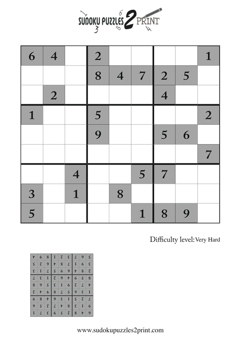 Very Hard Sudoku Puzzle To Print 6