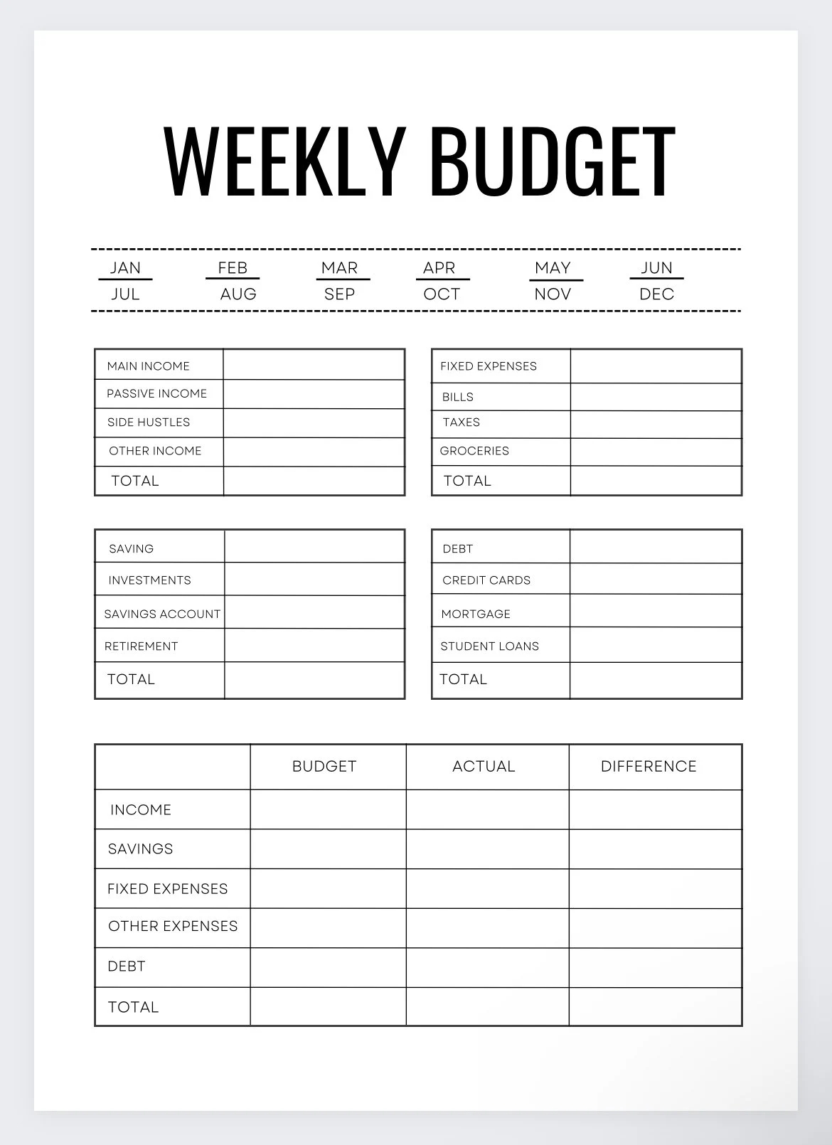Retirement Budget Worksheets Free Printable