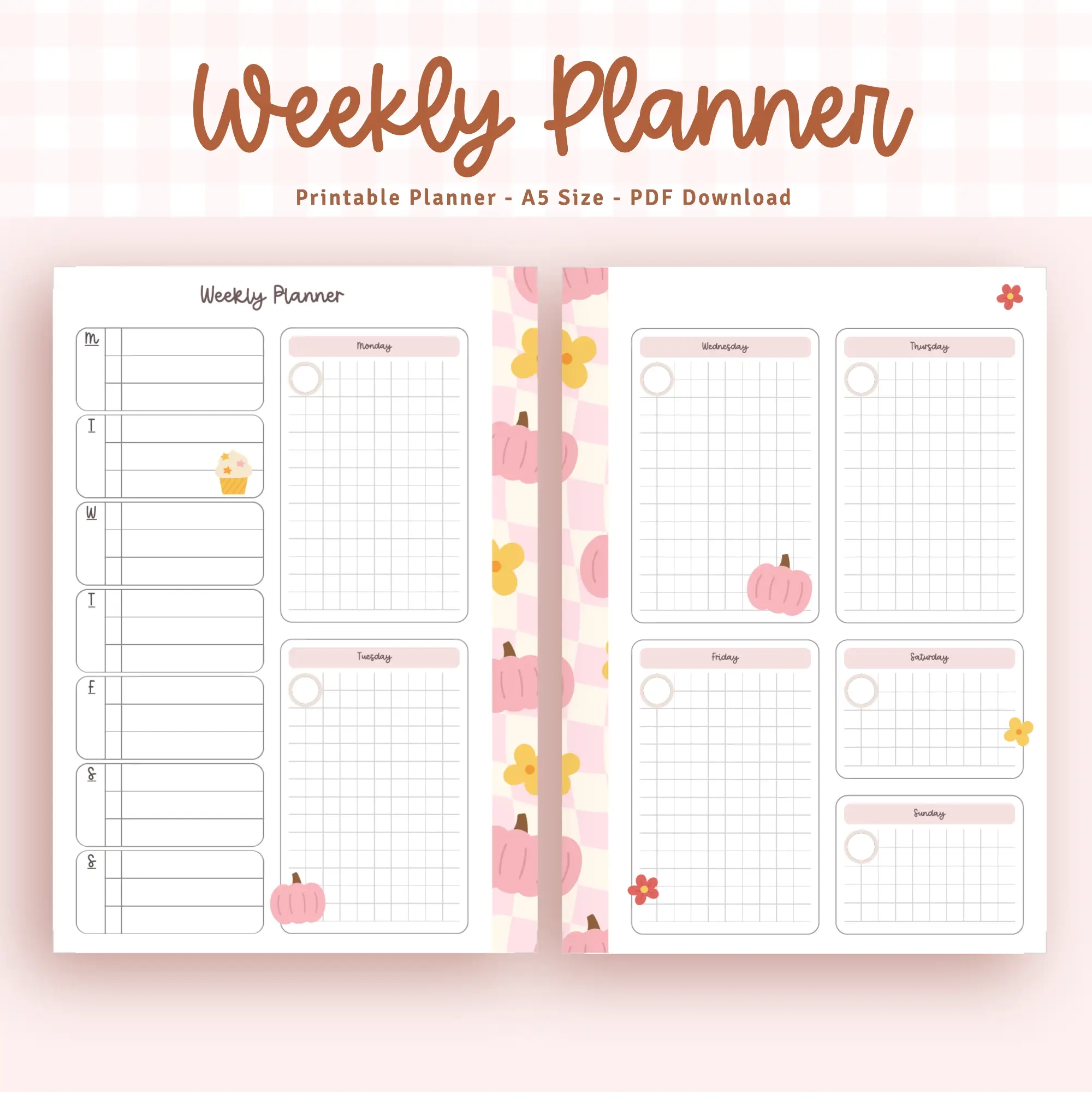 Weekly Planner 2 Hello Fall Planify Pro