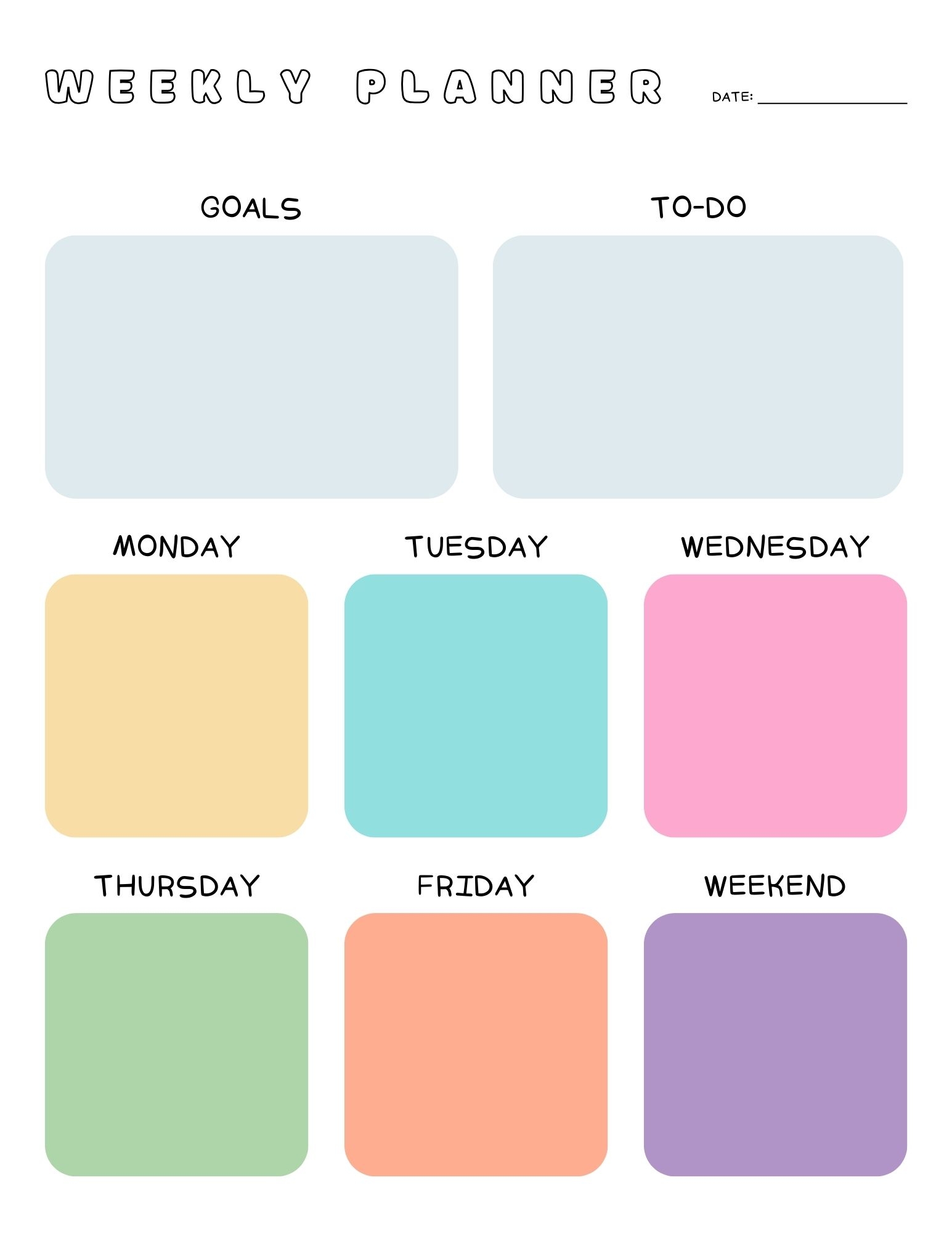 Free Planner Printables Weekly