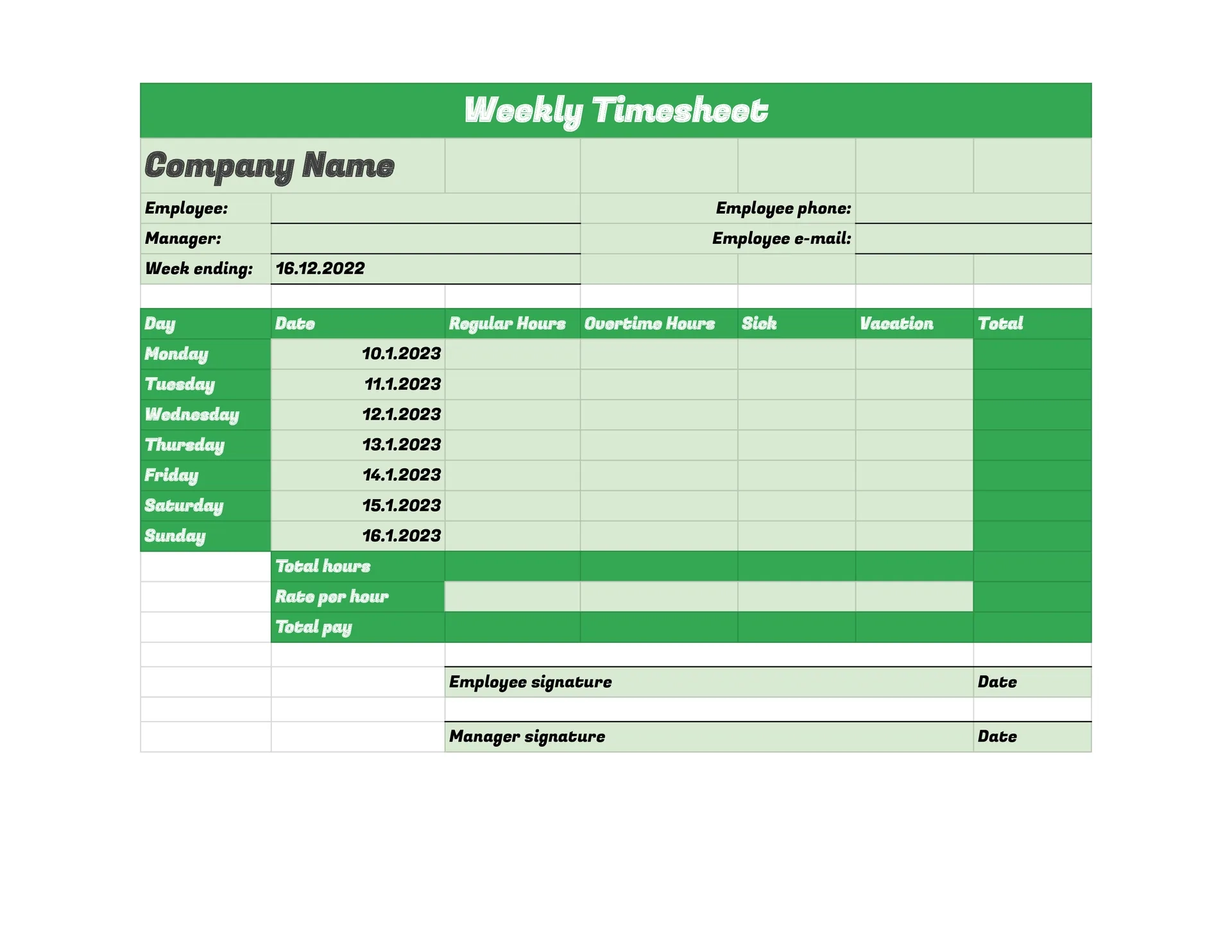 Weekly Timesheet Template Free Google Sheets Template NEW 